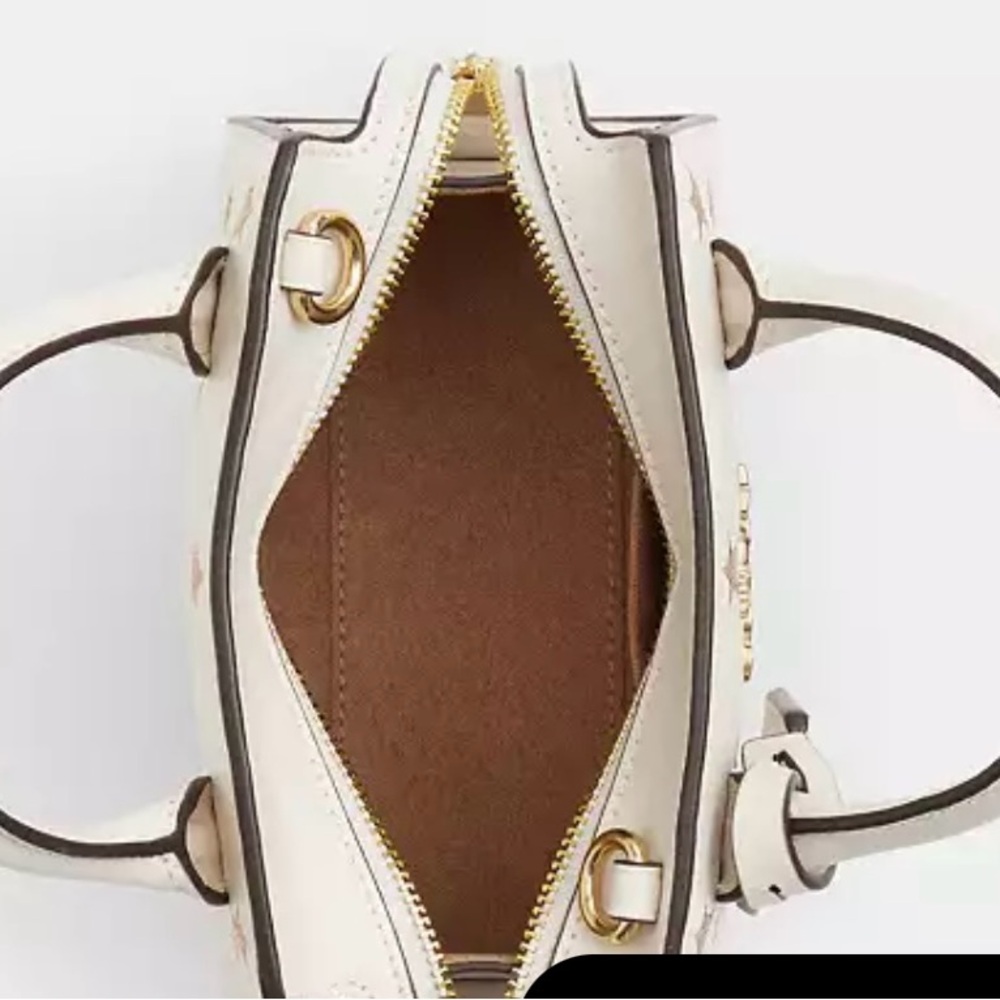 Coach White Mini Satchel with Gold Star Accents - Picture 7 of 8